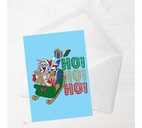 Tom And Jerry Sleigh Ho! Ho! Ho! Greetings Card - Large Card