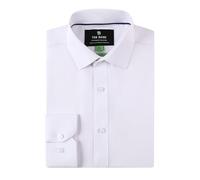 Tom Baine Men's Performance Stretch Long Sleeve Basic Button Down, White, Medium