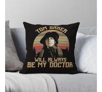 Tom Baker Actor Square Pillowcase Polyester Linen Velvet Creative Zip Decor Throw Pillow Case Sofa Seater Cushion Cover