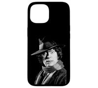 Tom Baker Doctor Who Black & White Portrait By Allan Ballard Case for iPhone 15