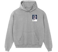 Tom Brady 12 Patriots Jersey Frame Men's Hoodie - Gray / 2XL