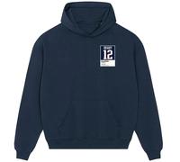 Tom Brady 12 Patriots Jersey Frame Men's Hoodie - Navy / 2XL