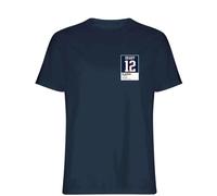 Tom Brady 12 Patriots Jersey Frame Men's T-Shirt - Navy / XL