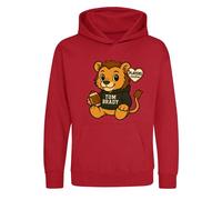 Tom Brady Lion Logo Kids Hoodie - Red / 3-4 years