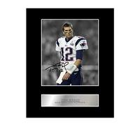 Tom Brady Signed Mounted Photo Display New England Patriots #2 Autographed Gift Picture Print
