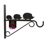 Tom Chambers Hanging Garden Basket Bracket Metal Hedgehogs - 30cm in Black Tom Chambers Black