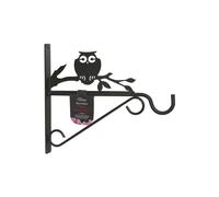 Tom Chambers Hanging Garden Basket Bracket Metal Owl - 30cm in Black Tom Chambers Black