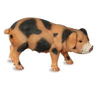 Tom Chambers Oxford Mother Pig Ornament - Brown and Black Resin Farm Animal Piglet