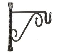 Tom Chambers Twisted Heavy Duty Hanging Basket Bracket - Black 30Cm