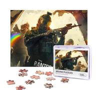 Tom Clancy's Rainbow Six Siege Puzzles 500 Pieces Personalized Jigsaw Puzzles Photos Puzzle with Storage Bag Challenging Picture Puzzle for Adults Home Decor Wedding (52x38 CM)