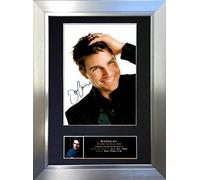 TOM CRUISE Signed Autograph Mounted Photo Reproduction PRINT A4 Rare Perfect Birthday (297 x 210mm) #103 (Silver Frame)