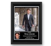 Tom Cruise Signed Autograph Print Poster Black Framed Mounted Wall Art (10x12) Actor Artwork for Home & Office Decor Gift
