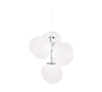 Tom Dixon Melt Chandelier mini LED 63,4 cm Opal-silver