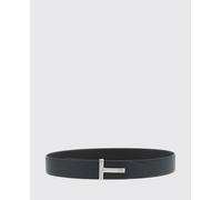TOM FORD Adjustable Textured Calfskin Leather Belt with T Logo Buckle - Size: 120 - male