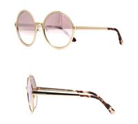 Tom Ford Ava-02 FT0572 28Z Rose Gold Round Pink Mirror Sunglasses Sonnenbrille