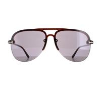 Tom Ford Terry 02 FT1004 Sunglasses Shiny Light Brown / Smoke