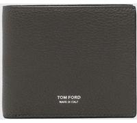 TOM FORD Bifold Calf Leather Wallet with Coin Pocket and Laminated Logo - Size: OS - male
