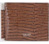 TOM FORD Bifold Leather Wallet with Money Clip and Eight Card Slots - Size: OS - male