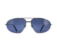 Tom Ford Aviator Mens Shiny Gunmetal Blue Bradford FT0771 - Grey - One Size