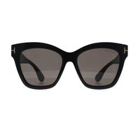 Tom Ford Butterfly Shiny Black Grey With Light Mirror Elvira Ft1217 Black