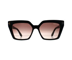 Tom Ford Cat Eye Shiny Black Purple Brown Gradient Winona Ft1030 Black One Size