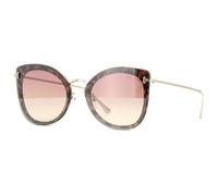 Tom Ford Charlotte FT0657 55Z Havana/ Rose Peach Gradient Mirror Sunglasses 57mm