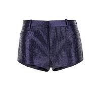 TOM FORD croc-effect shorts - Purple 42