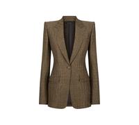 TOM FORD crocodile-effect single-breasted blazer - Green 40-42