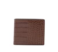 TOM FORD crocodile-embossed bi-fold wallet - Brown One Size