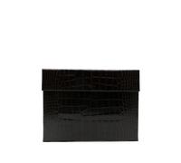 TOM FORD crocodile-embossed briefcase - Brown One Size
