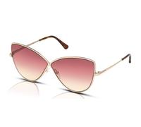 Tom Ford Elise-02 FT0569 Women's Sunglasses 28T Rose Gold/Bordeaux