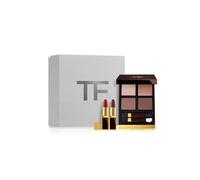 Tom Ford Eye Color Quad & Lip Color Mini Deluxe Set - Eye Color Quad in 31 Sous Le Sable Full Size and Mini Lip Color in Scarlet Rouge and I