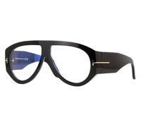 Tom Ford Eyeglasses FT5958-B 001 Black & blue block lenses Eyewear Rx 60-12-140