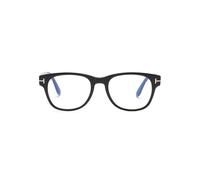 TOM FORD Eyewear FT5898B logo-engraved round-frame glasses - Black 52