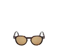 TOM FORD Eyewear Thomas02 round-frame sunglasses - Brown 49