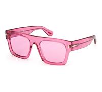 TOM FORD Man FT0711 FAUSTO 75S Sunglasses Acetate Fuchsia Red Squared Normal
