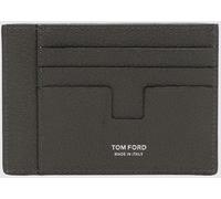 TOM FORD Flat Calf Leather Card Holder with Seven Slots and Laminated Logo - Size: OS - male