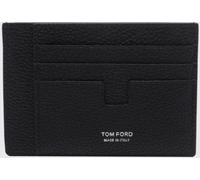 TOM FORD Flat Calf Leather Card Holder with Seven Slots and Laminated Logo - Size: OS - male
