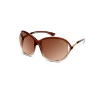 TOM FORD FT0008 JENNIFER 38F Woman Sunglasses Injected Bronze Brown Geometric Normal Shaded