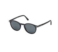 TOM FORD FT0539 ANDREA-02 02V Man Sunglasses Acetate Black Blue Round Polarized