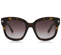 TOM FORD FT0613 BEATRIX-02 52T Woman Sunglasses Acetate Dark havana Bordeaux Geometric Normal Shaded