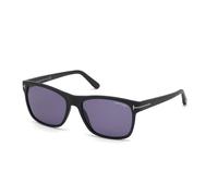 TOM FORD FT0698 GIULIO 02V Man Sunglasses Acetate Black-opaque Blue Geometric Normal