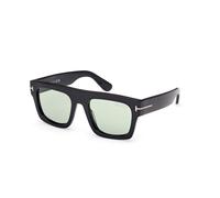 TOM FORD FT0711 FAUSTO 01N Man Sunglasses Acetate Black Green Squared Photochromatic