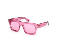 TOM FORD FT0711 FAUSTO 75S Man Sunglasses Acetate Fuchsia Red Squared Normal