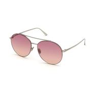 Tom Ford FT0757 CLEO 16F Womenâs Sunglasses Silver Size 59