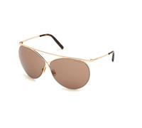 Tom Ford FT0761 STEVIE 28Y Womenâs Sunglasses Gold Size 67