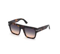 Tom Ford Square Womens Dark Havana Smoke Gradient - Brown - One Size