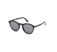 TOM FORD FT0904 AURELE 01D Uomo Sunglasses Acetato Nero Fumo Rotonda Polarizzata