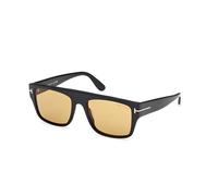 TOM FORD FT0907 DUNNING-02 01E Man Sunglasses Acetate Black Brown Squared Normal