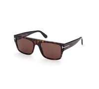 TOM FORD FT0907 DUNNING-02 52E Man Sunglasses Acetate Havana Brown Squared Normal